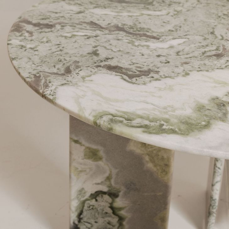 Celia Green 48" Round Marble Top Dining Table