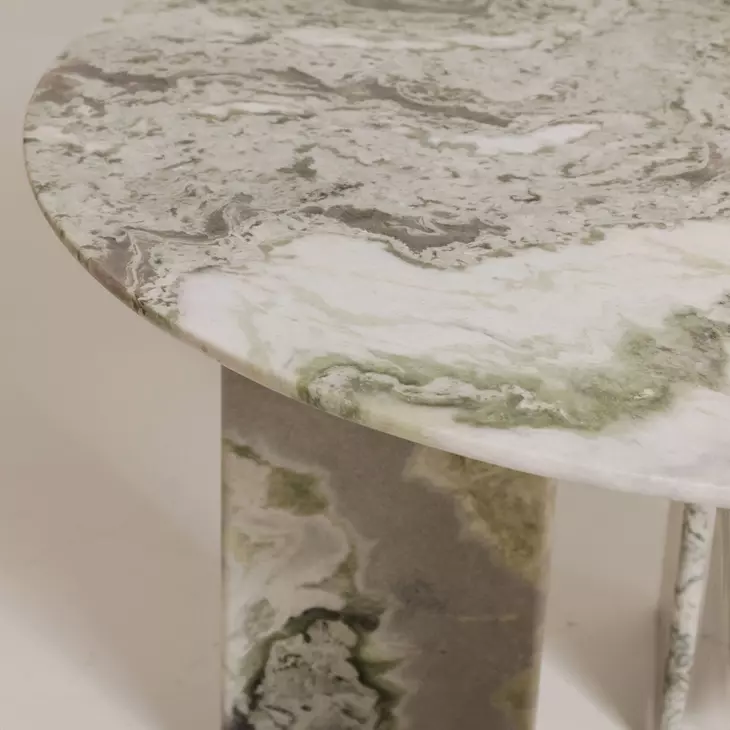 Celia Green 48" Round Marble Top Dining Table