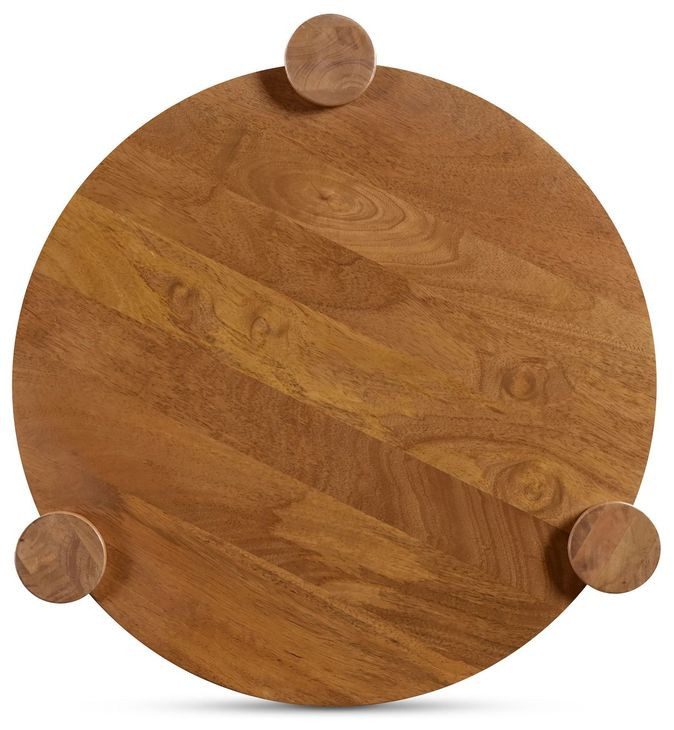 Olsen Vintage Brown Round Occasional Table Set