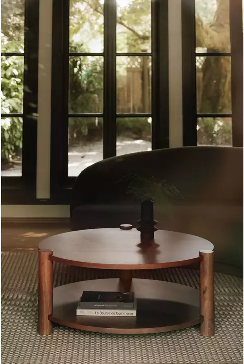 Olsen Vintage Brown Round Coffee Table