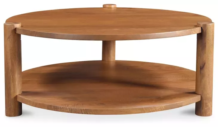 Olsen Vintage Brown Round Coffee Table