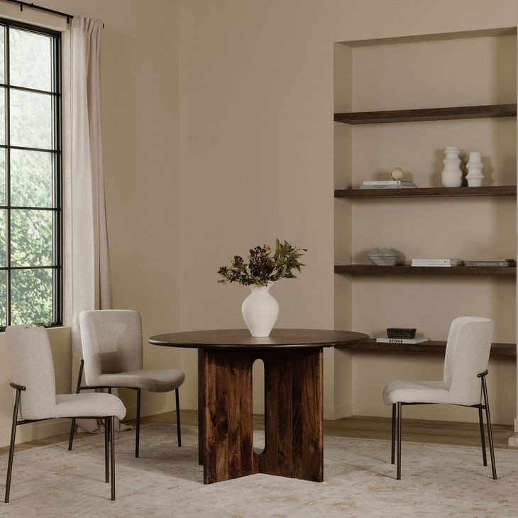 Stanley Dark Brown Round Dining Room Set
