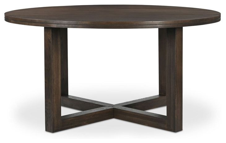 Joel Dark Brown Round Dining Room Set