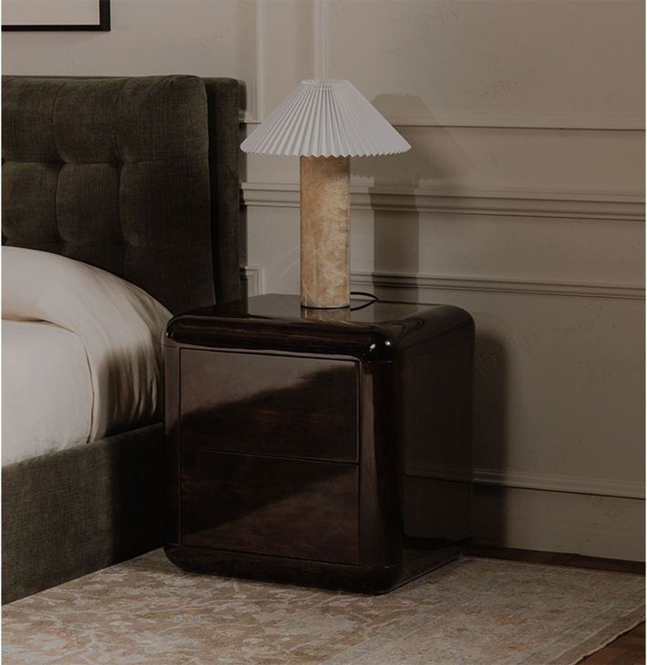Rory Dark Brown 2 Drawer Nightstand