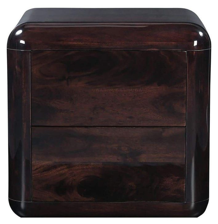 Rory Dark Brown 2 Drawer Nightstand