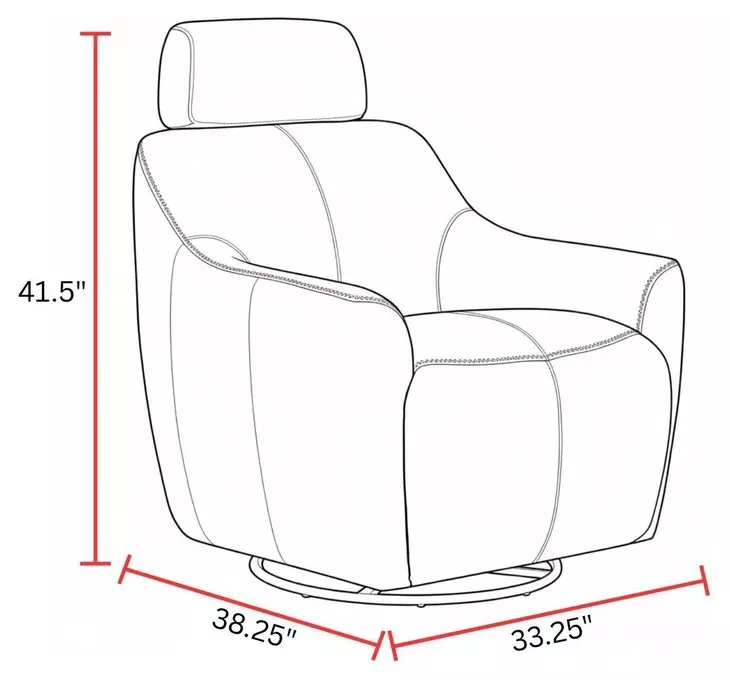 Milanoir Renaissance Cinnamon Leather Upholstered Swivel Gliding Accent Chair