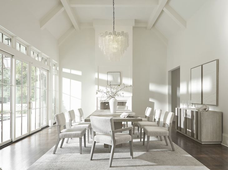 Tempo Beige 110" Rectangular Extendable Dining Table