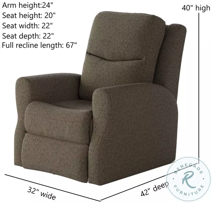 Fame Journey Mushroom Wall Hugger Recliner