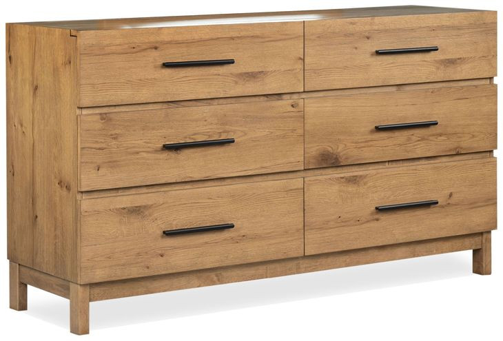 Davenport Rustic Caramel 6 Drawer Dresser