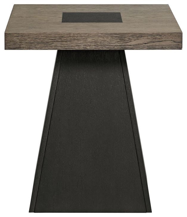 Rizzo Gray and Dark Espresso Square End Table