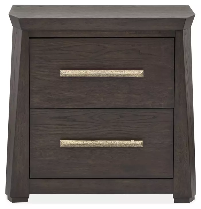 Bellamy Coffee Bean 2 Drawer Nightstand with USB Charging