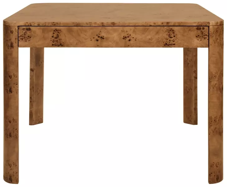 Jett Matte Dark Burl Wood 2 Drawer Square Game Table