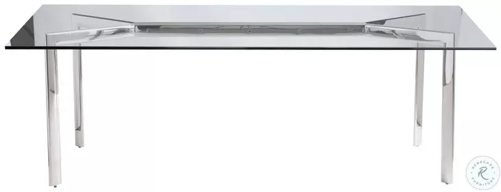 Cristobal Polished Stainless Steel Dining Table