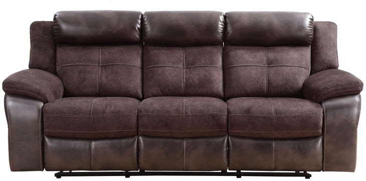 Pueblo Brown 91" Manual Reclining Sofa