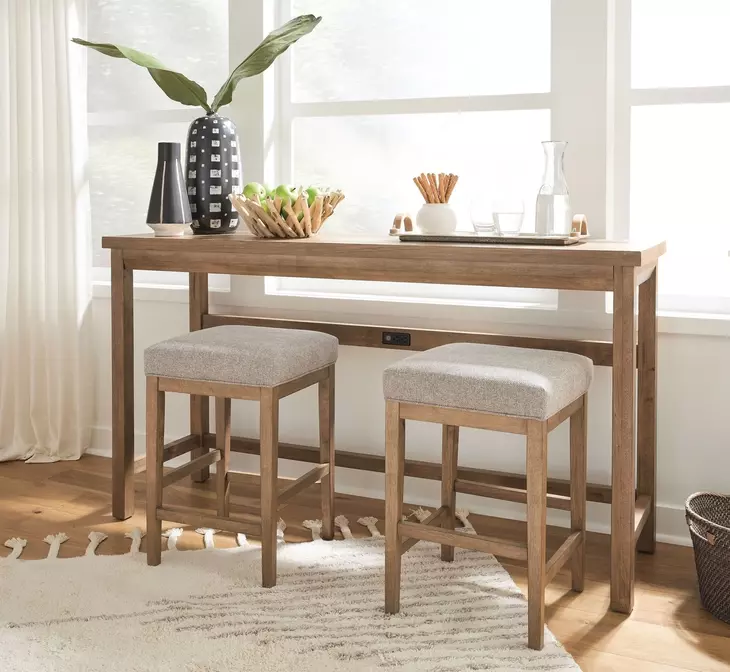 Lindon White Upholstered Counter Height Stool