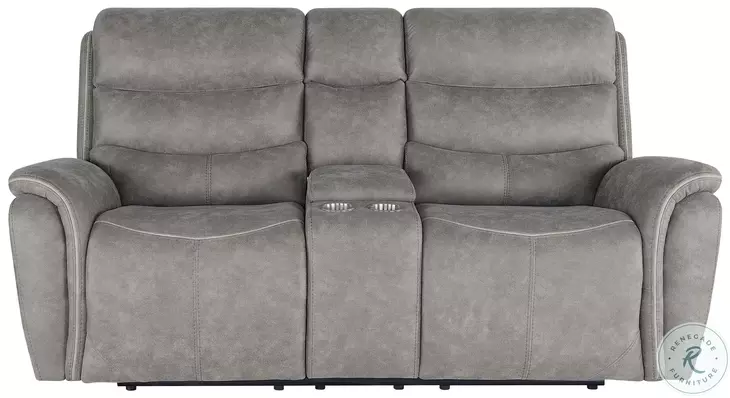 Kamari Gray Dual Reclining 80" Console Loveseat