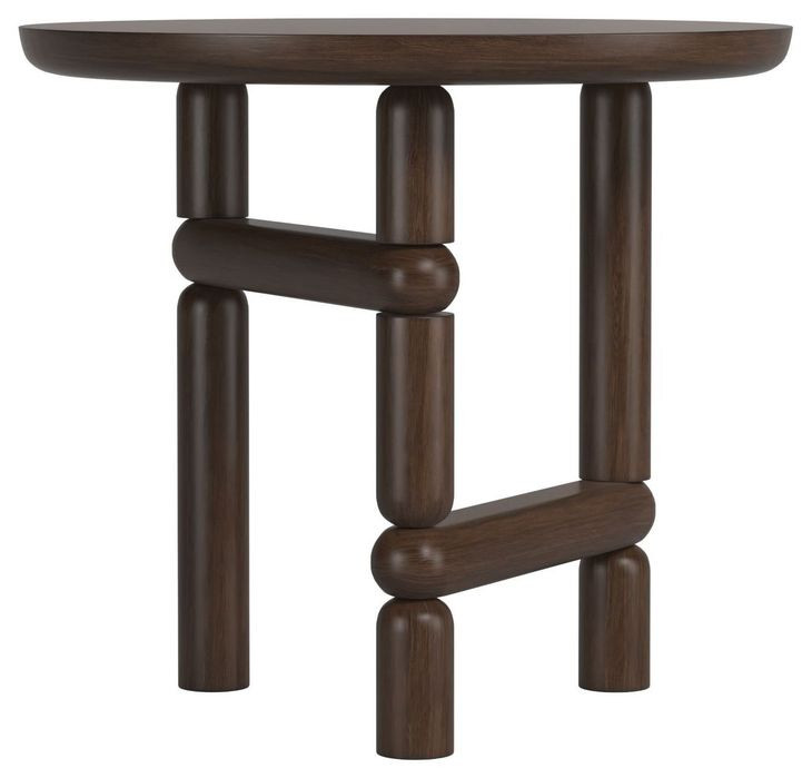 Verge Handcrafted Walnut Round End Table