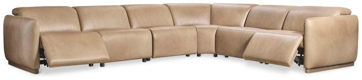 Alta Brown Leather 6 Piece Modular Power Reclining Sectional