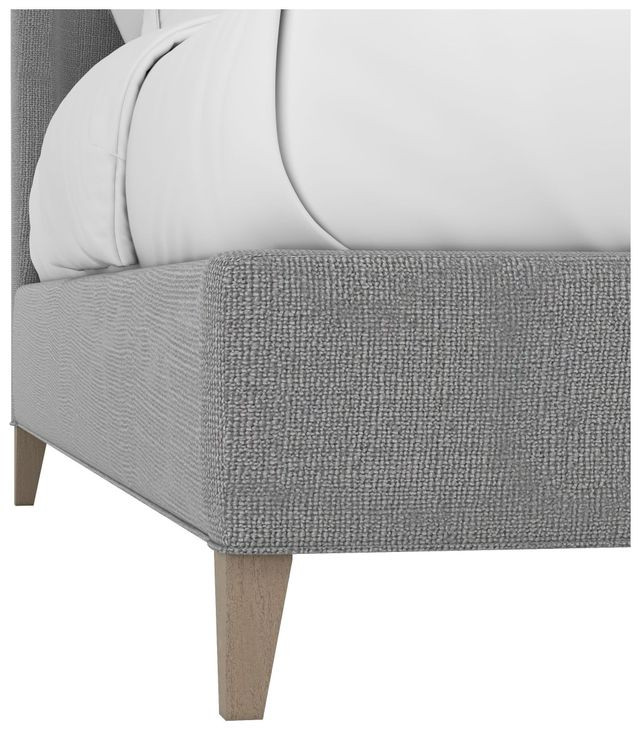 Dante Slate Performance Fabric Queen Upholstered Wide Channel Panel Bed