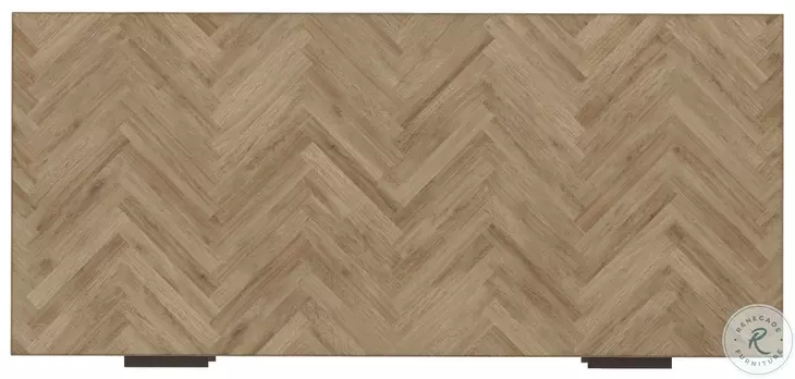 Garrison Washed Oak And Catalina Parchment Upholstered Platform Bedroom Set