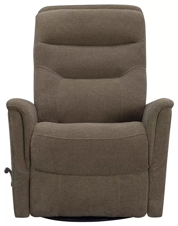 Dualis Snazzy Shiitake Manual Swivel Glider Recliner