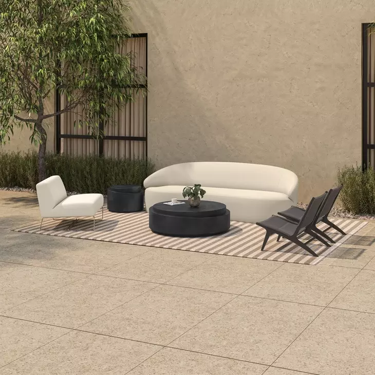 Cosmo Black Outdoor Round Accent Table