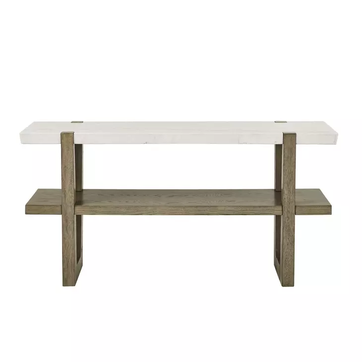 Perth White Rectangular Marble Top Sofa Table