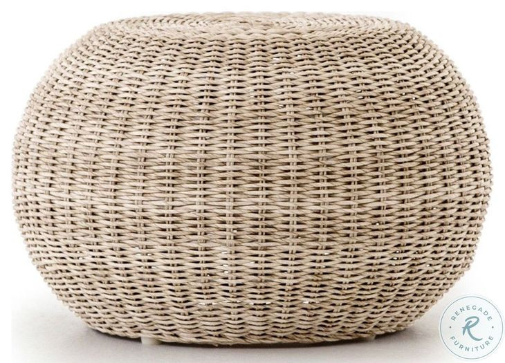 Phoenix Pure White Outdoor Accent Stool