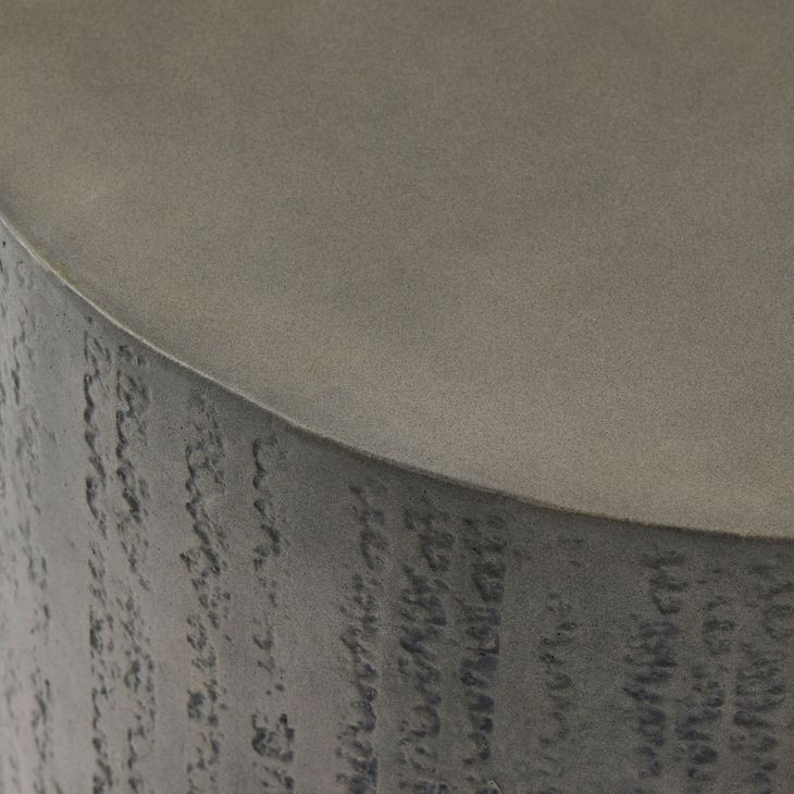 Miramar Dark Charcoal Outdoor Drum End Table