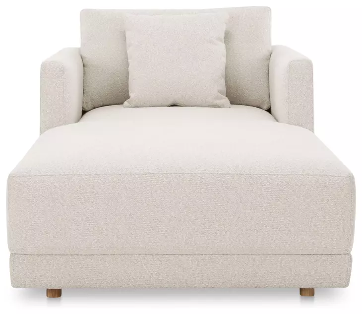 Bryn Oyster 77" Chaise with Pillow