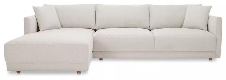 Bryn Oyster 2 Piece Modular LAF Sectional with Pillows