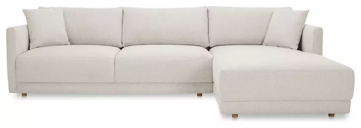 Bryn Oyster 2 Piece Modular RAF Sectional with Pillows
