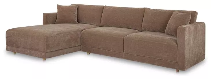 Bryn Camel 2 Piece Modular LAF Sectional with Pillows