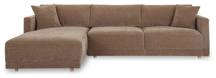 Bryn Camel 2 Piece Modular LAF Sectional with Pillows