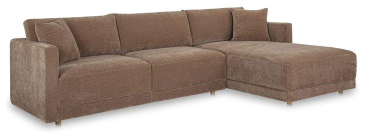 Bryn Camel 2 Piece Modular RAF Sectional with Pillows