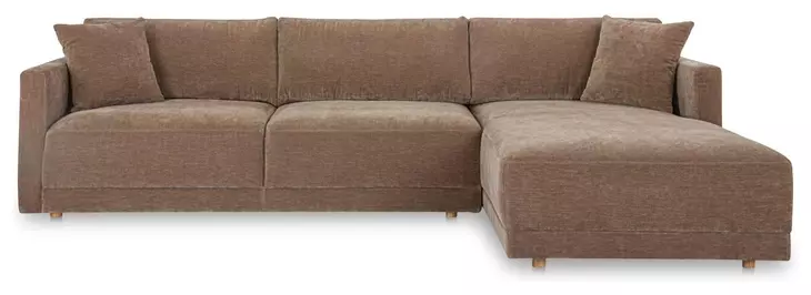 Bryn Camel 2 Piece Modular RAF Sectional with Pillows