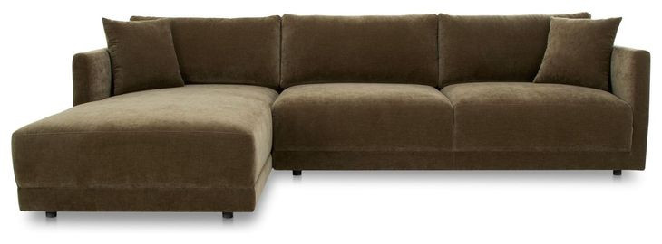 Bryn Heritage Cedar Green Modular Sectional with Pillows