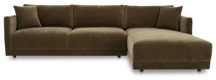 Bryn Heritage Cedar Green 2 Piece Modular RAF Sectional with Pillows