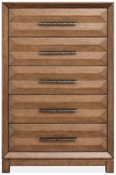 Callisto Bourbon Brown 5 Drawer Chest