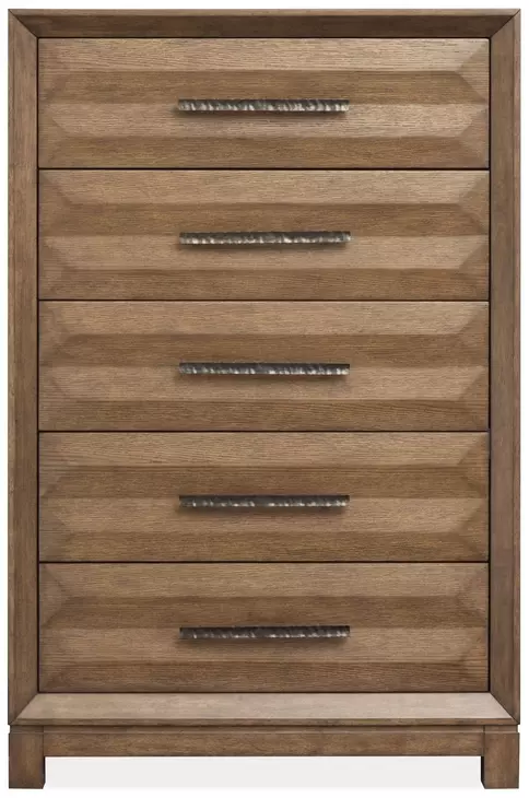Callisto Bourbon Brown 5 Drawer Chest