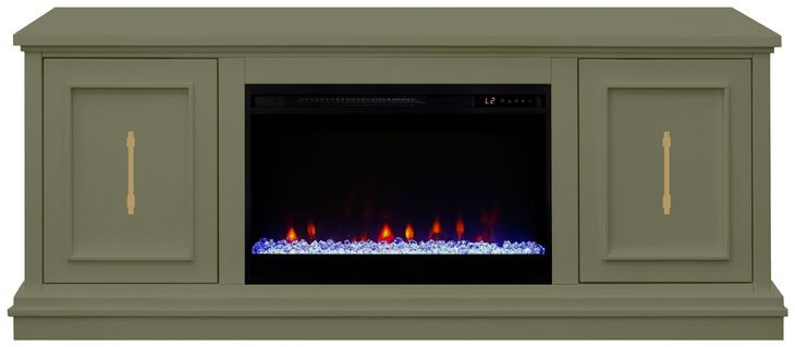 Jordan Sage 65" TV Stand with Fireplace