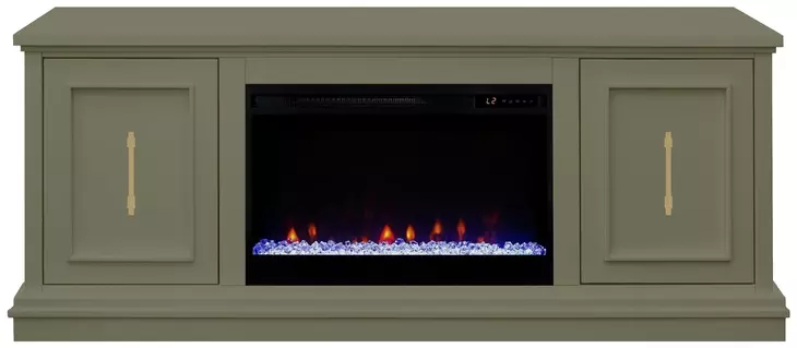 Jordan Sage 65" TV Stand with Fireplace