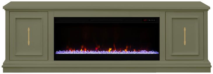 Jordan Sage 82" TV Stand with Fireplace