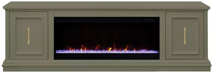 Jordan Sage 82" TV Stand with Fireplace