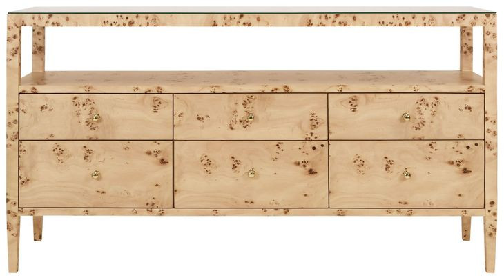 Jordan Brown 63" Glass Top TV Stand