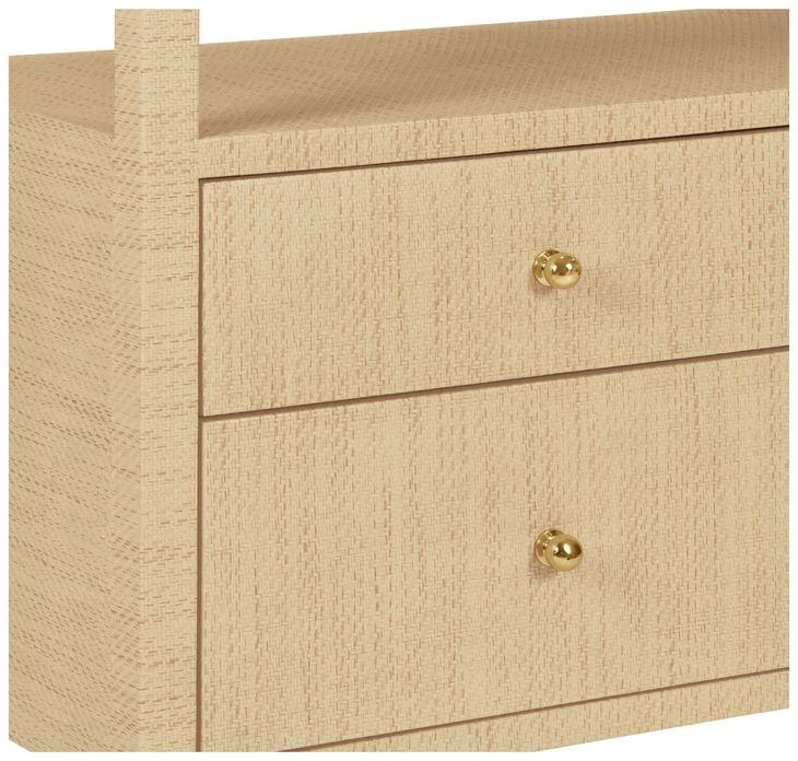 Jordan Natural 63" Glass Top TV Stand