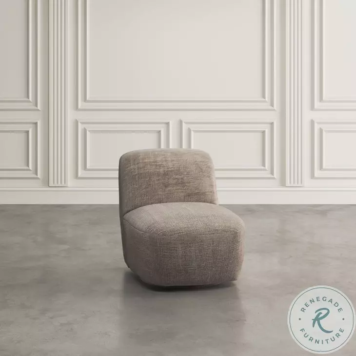 Josie Mink Upholstered Swivel Accent Chair From Jofran | Coleman