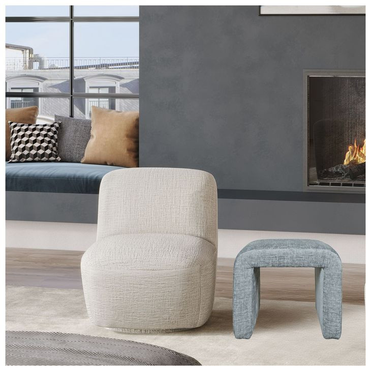 Sophia Blue Petite Upholstered Bench Set of 2