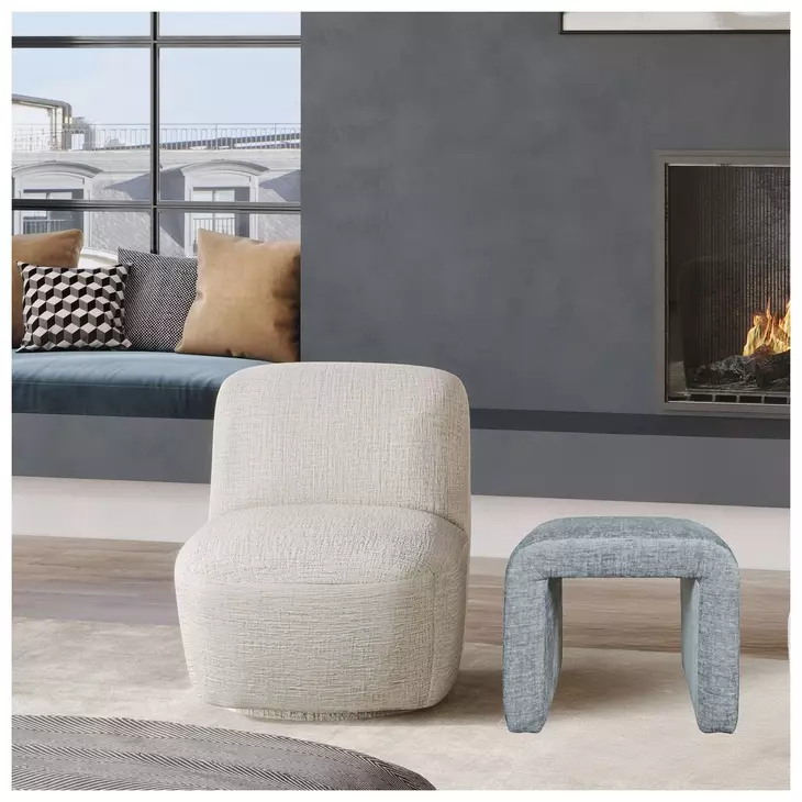 Sophia Blue Petite Upholstered Bench Set of 2