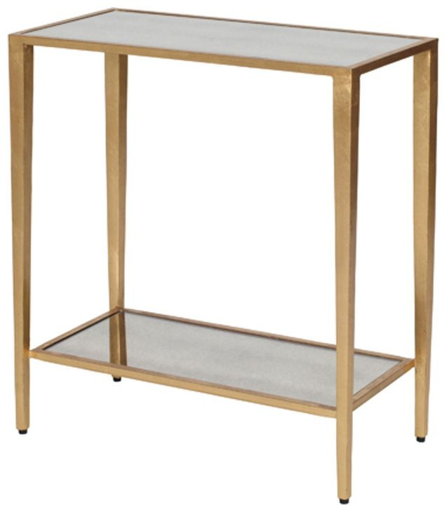 Joyce Gold Leaf Rectangular Accent Table